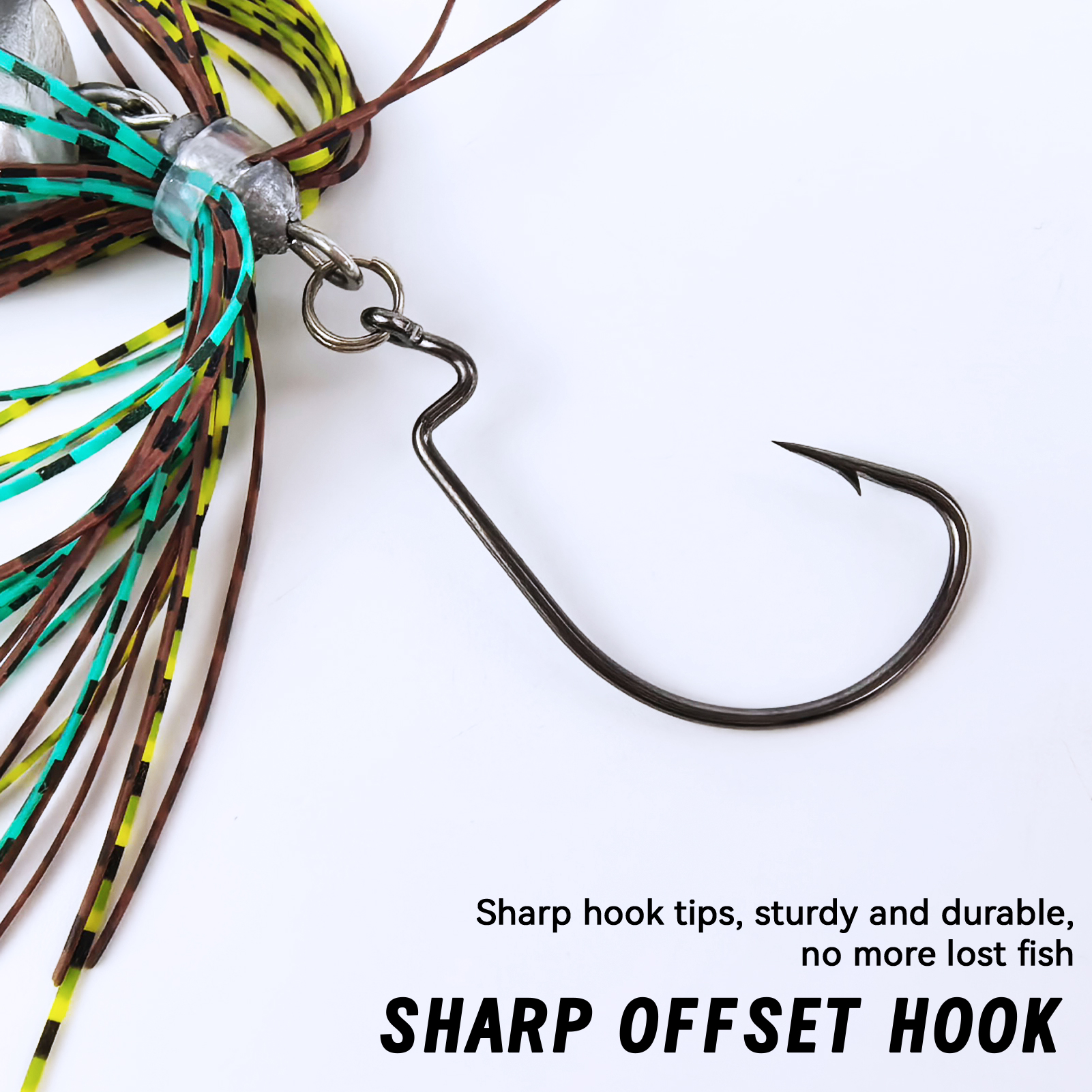 FREE FISHER 5pcs 3D Fisheye Fishing Spinnerbait,Blade Colorful Skirts Buzz Baits,11cm 27g Jig Head Lure Crankhooks for Bass Pike