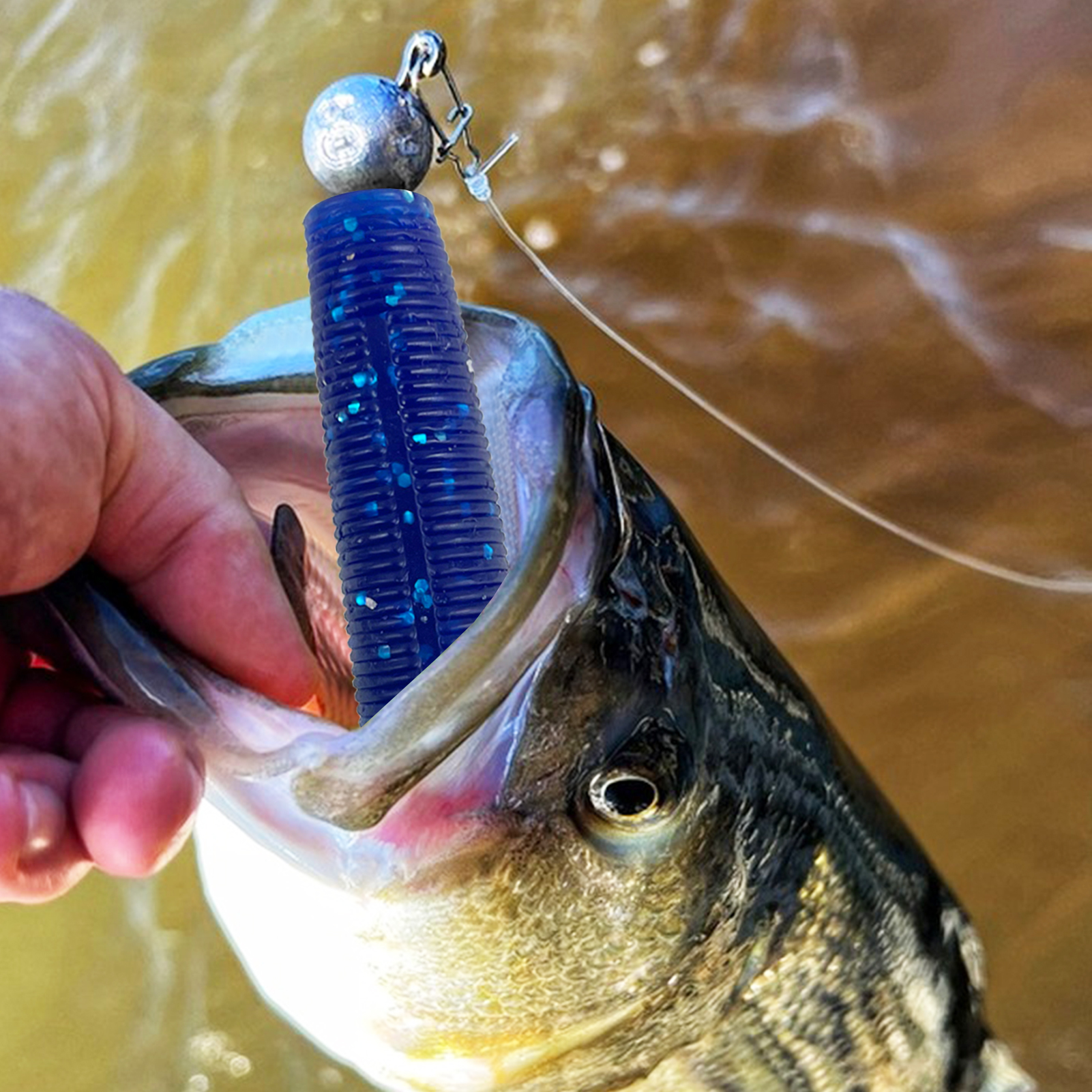 FREE FISHER 30pcs/Box Fishing Wacky Worms Lures,6.5cm 4.3g Soft Stick Baits,Ned Rig Worm Baits,Crawfish Shroom Lures for Bass