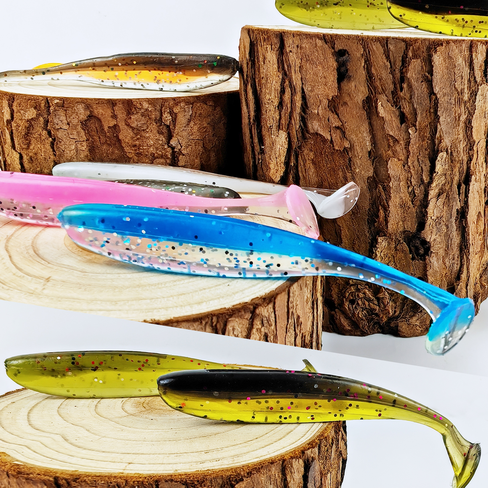 FREE FISHER 106pcs/Lot Fishing Buzzbaits,Metal Spinnerbaits Rotating Bladed,Artificial Baits Soft Lures,Paddle Tail Swimbaits 