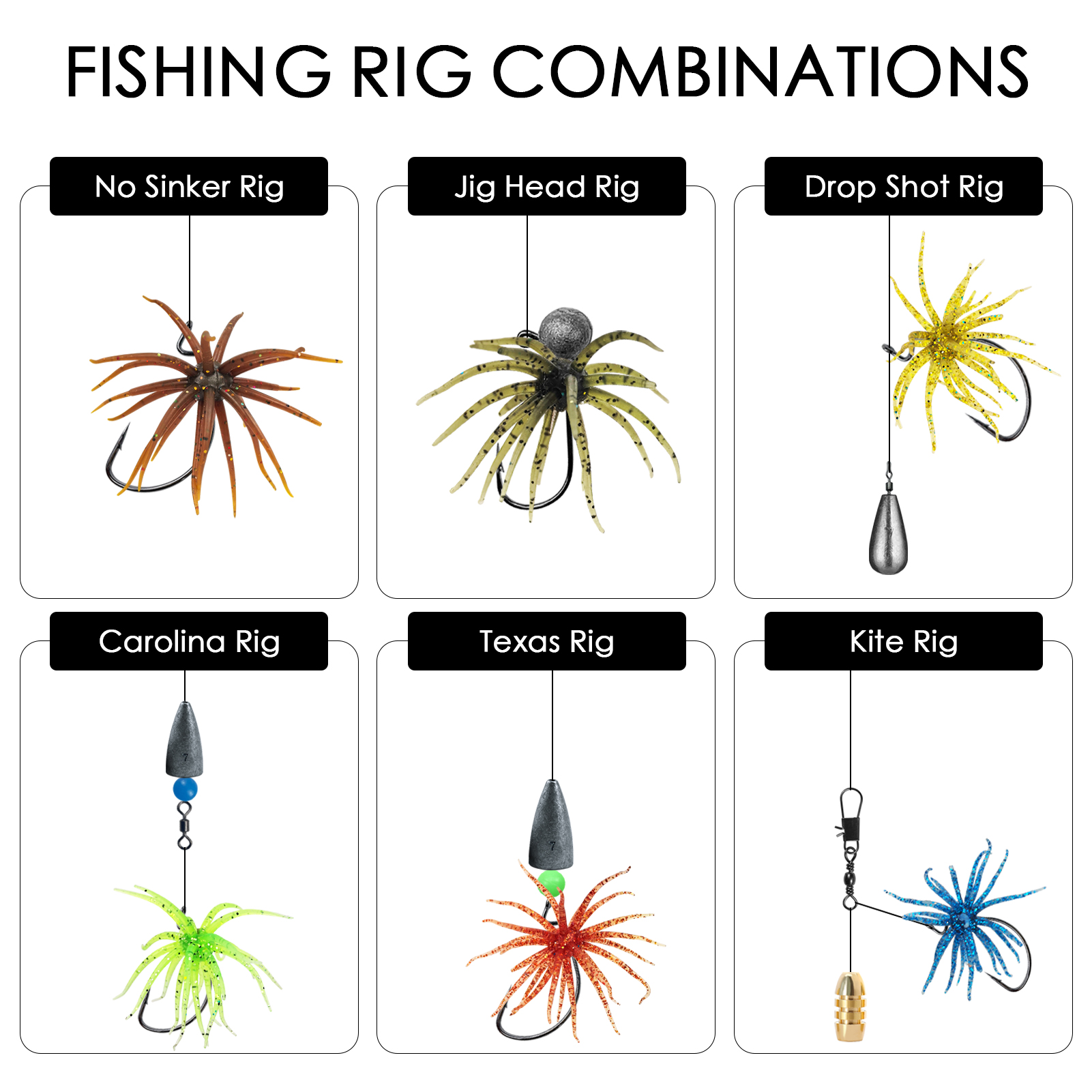 FREE FISHER 6pcs/Lot Fishing Sea Urchin Baits,Floating Soft Lures,5cm 1.6g/9cm 2.8g Dice Fishing Artificial Lures for Trout/Bass 