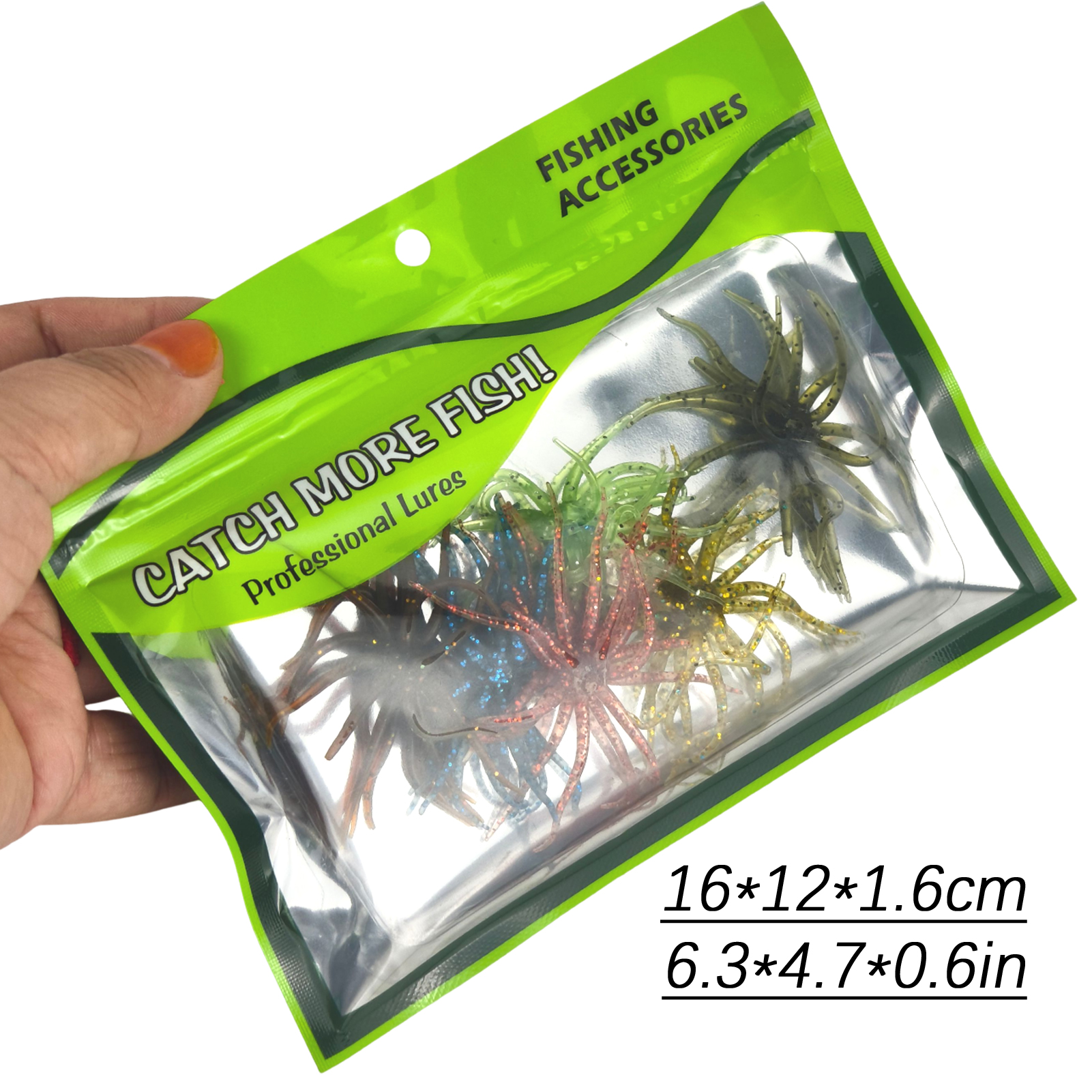 FREE FISHER Fishing Sea Urchin Baits Kit,TPE Floating Soft Fuzzy Lures,5cm/9cm/11cm/13cm Dice Artificial Creature Lures for Trout/Bass 