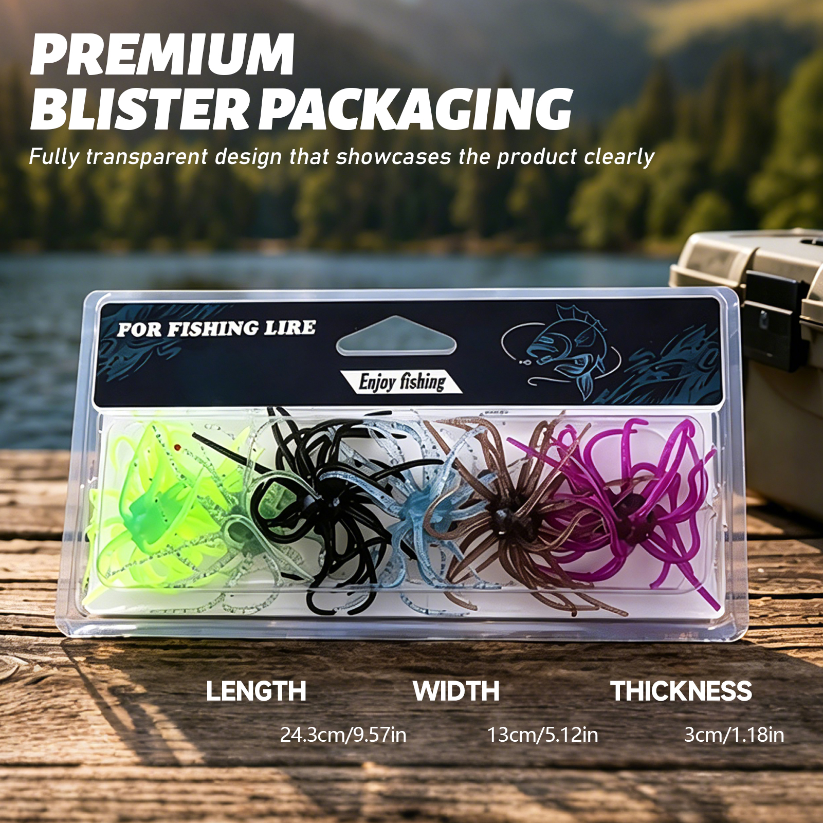 FREE FISHER Sea Urchin Bait,TPE Floating Fishing Lures,10.5cm 9g Dice Artificial Lure,13.5cm 17g Creature Baits for Wacky/Neko Rigs