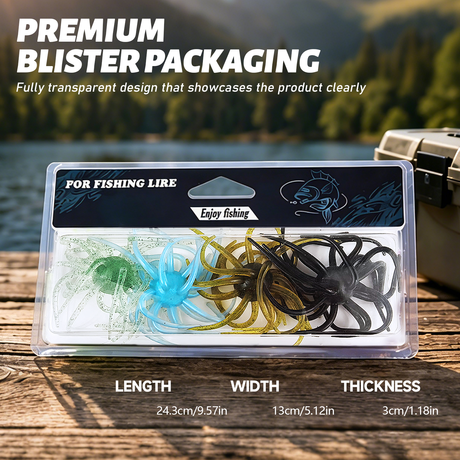 FREE FISHER Sea Urchin Bait,TPE Floating Fishing Lures,10.5cm 9g Dice Artificial Lure,13.5cm 17g Creature Baits for Wacky/Neko Rigs