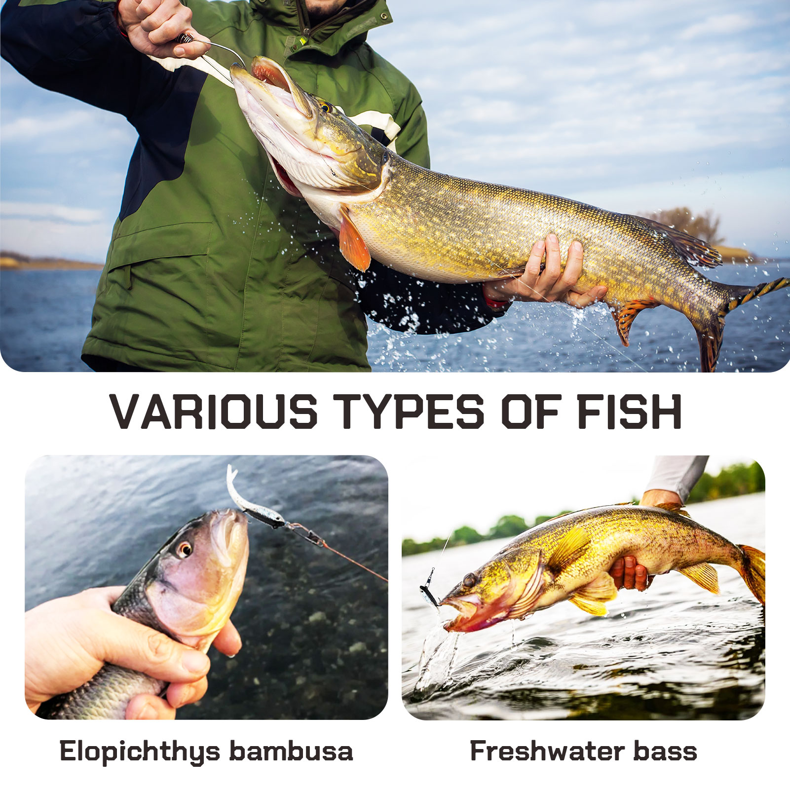 FREE FISHER Fishing Soft Lure with Jig Hook,20pcs Forked Tail Swimbait,Freshwater Saltwater Fishing Bait,3in 0.2oz Weedless Lure 