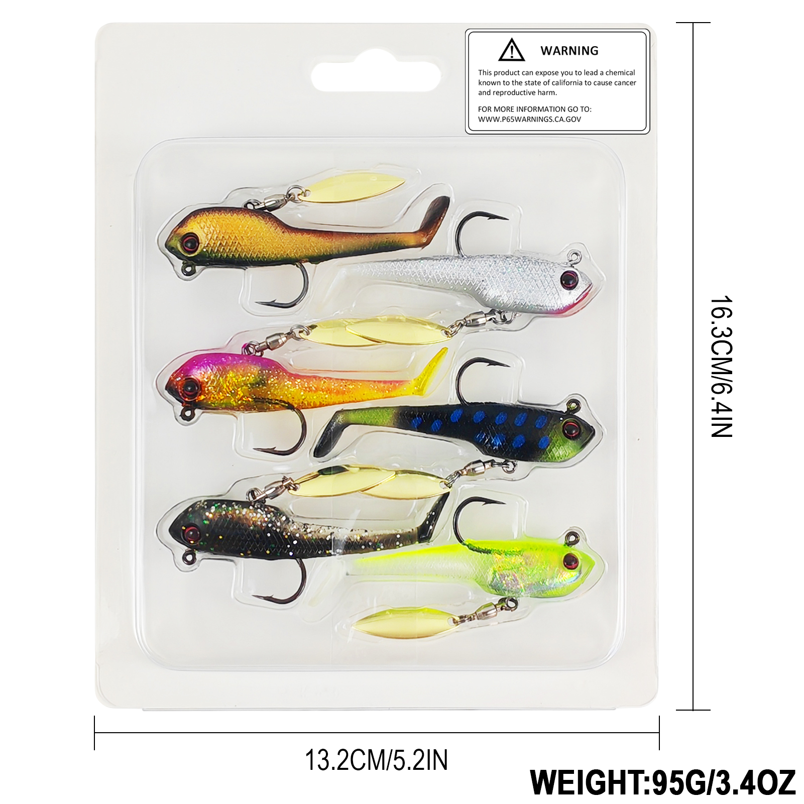 FREE FISHER Wobblers Swimbait for Trout Bass,Spinner Fish Soft Baits,6.5cm/12g Spoon Sequins Jig Head Artificial Lures 7cm/17.7g