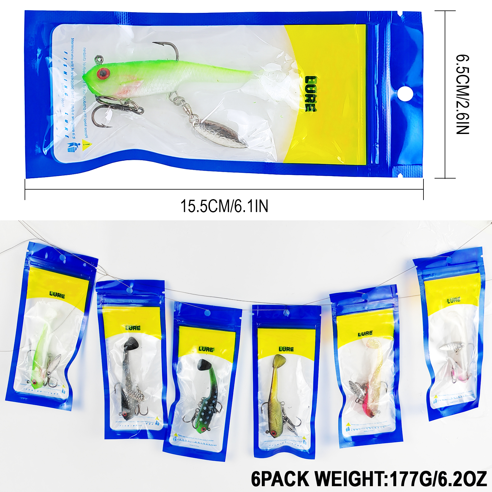 FREE FISHER Wobblers Swimbait for Trout Bass,Spinner Fish Soft Baits,6.5cm/12g Spoon Sequins Jig Head Artificial Lures 7cm/17.7g