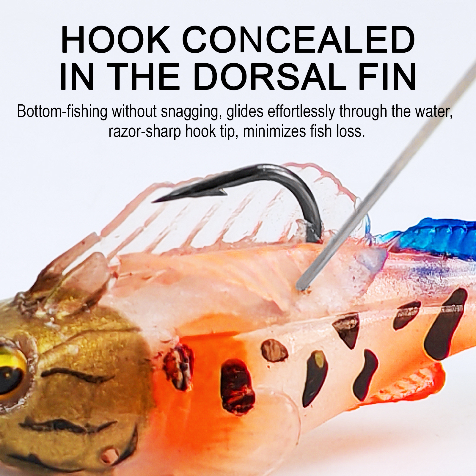 FREE FISHER 6pcs/Lot Weedless Soft Fishing Lures,5.5cm 10g/8cm 20g Pre-Rigged Paddle Tail Swimbaits,Jig Head Bait for Bass Trout Walleye