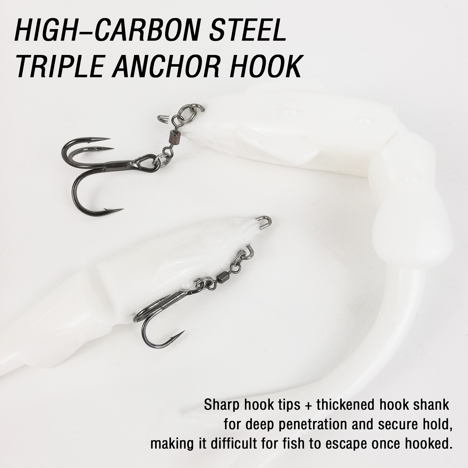 FREE FISHER 2pcs/Lot Soft Glide Baits,Bass Fishing 12cm 11g/17cm 35g Lures with Hook,3D Fisheyes Jointed Swimbaits for Saltwater 