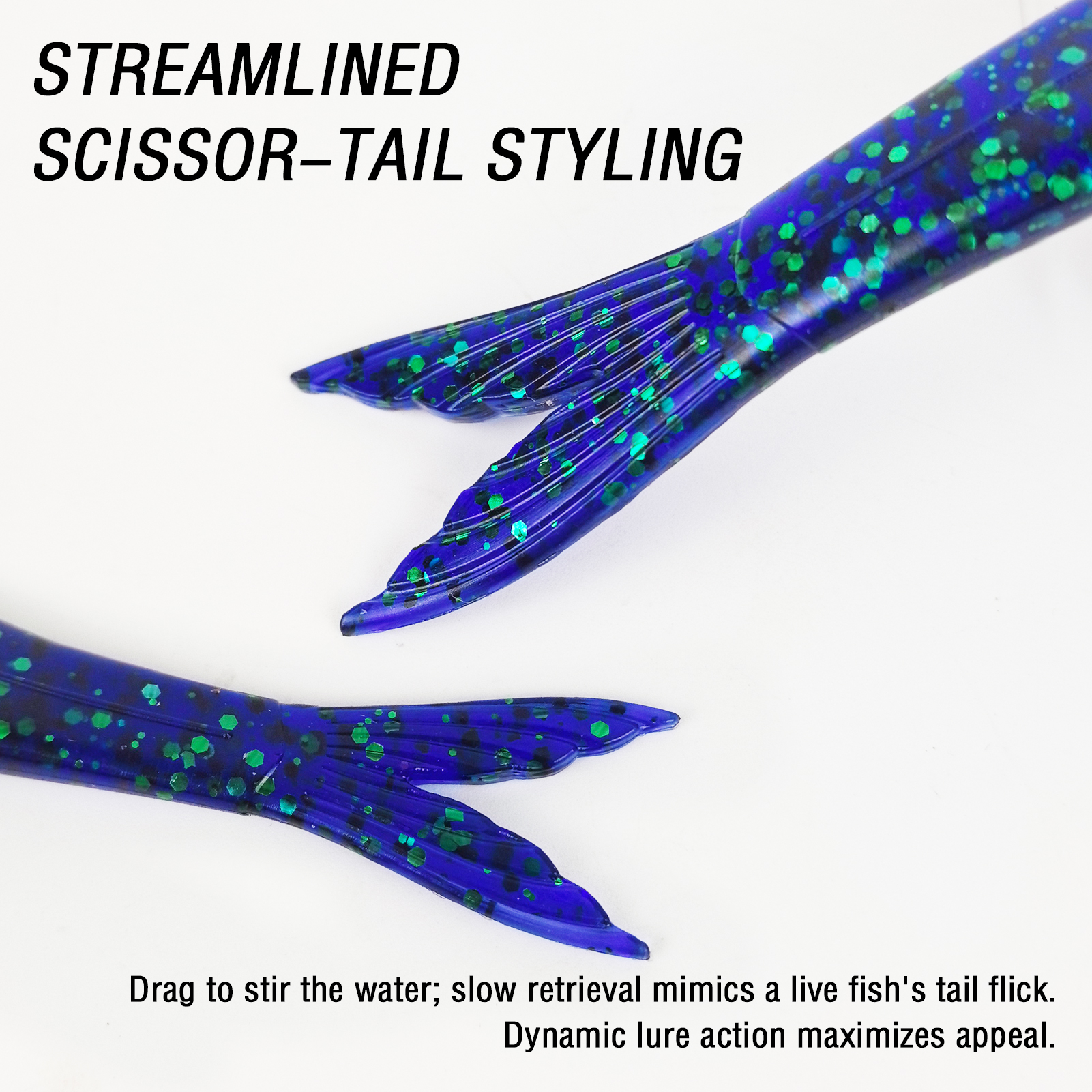 FREE FISHER 2pcs/Lot Soft Glide Baits,Bass Fishing 12cm 11g/17cm 35g Lures with Hook,3D Fisheyes Jointed Swimbaits for Saltwater 