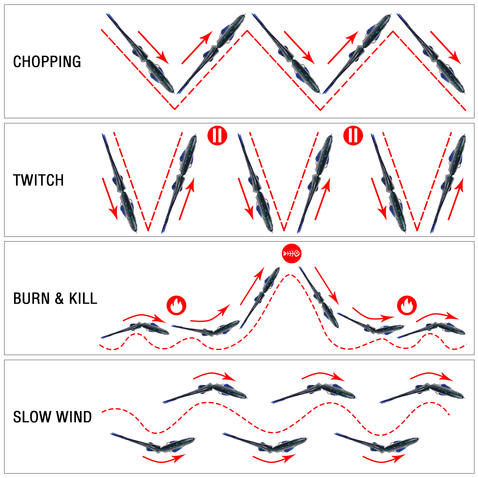 FREE FISHER 2pcs/Lot Soft Glide Baits,Bass Fishing 12cm 11g/17cm 35g Lures with Hook,3D Fisheyes Jointed Swimbaits for Saltwater 