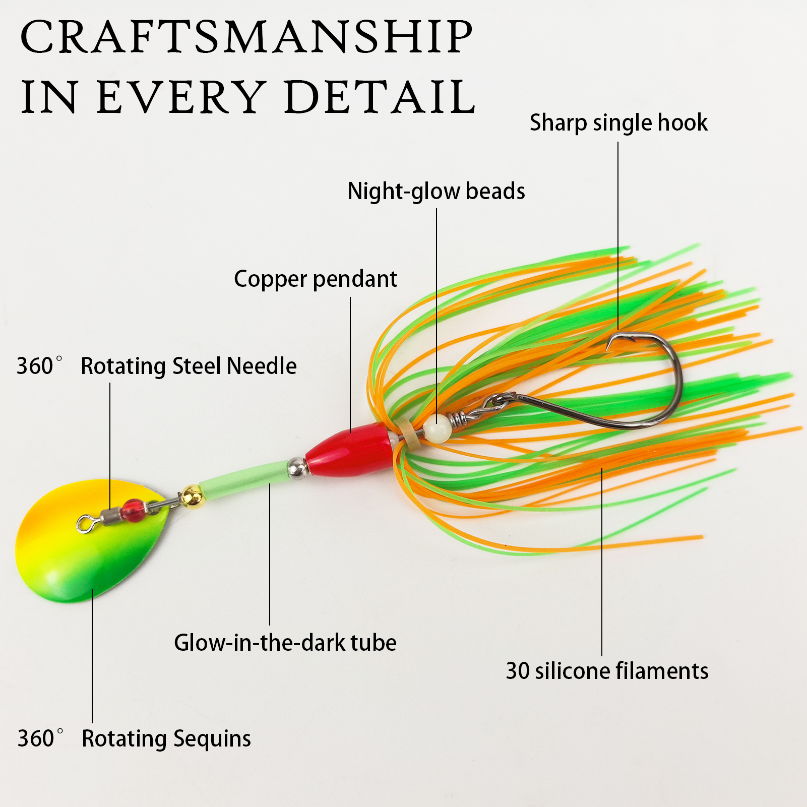 FREE FISHRE 3pcs/Lot Fishing Spinnerbaits,11cm 9g Single Hook Inline Spinners,Sinker Weights Trout Trolling Lures for Bass Pike 