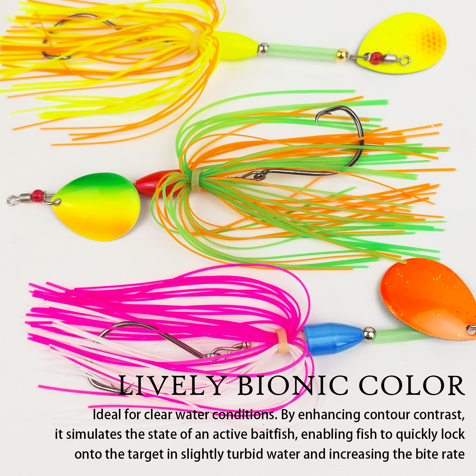 FREE FISHRE 3pcs/Lot Fishing Spinnerbaits,11cm 9g Single Hook Inline Spinners,Sinker Weights Trout Trolling Lures for Bass Pike 