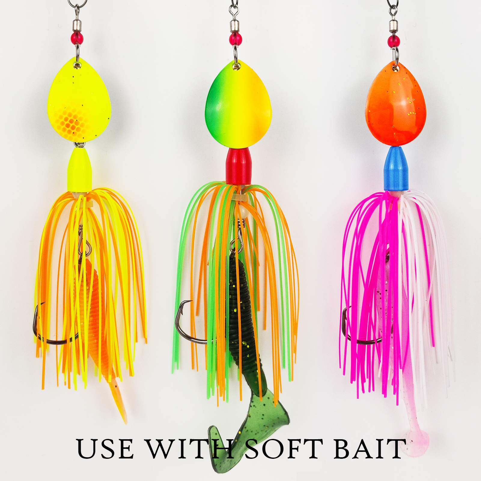 FREE FISHRE 3pcs/Lot Fishing Spinnerbaits,11cm 9g Single Hook Inline Spinners,Sinker Weights Trout Trolling Lures for Bass Pike 