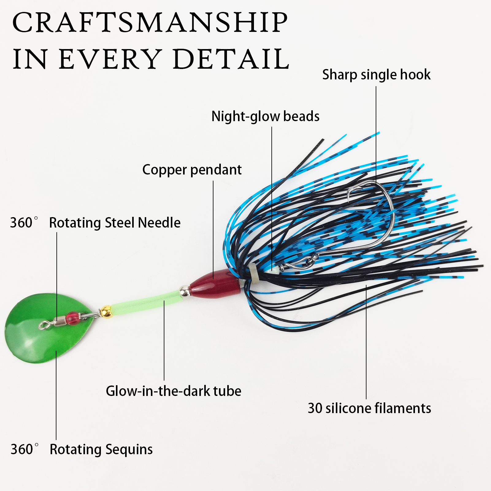 FREE FISHRE 3pcs/Lot Fishing Spinnerbaits,11cm 9g Single Hook Inline Spinners,Sinker Weights Trout Trolling Lures for Bass Pike 