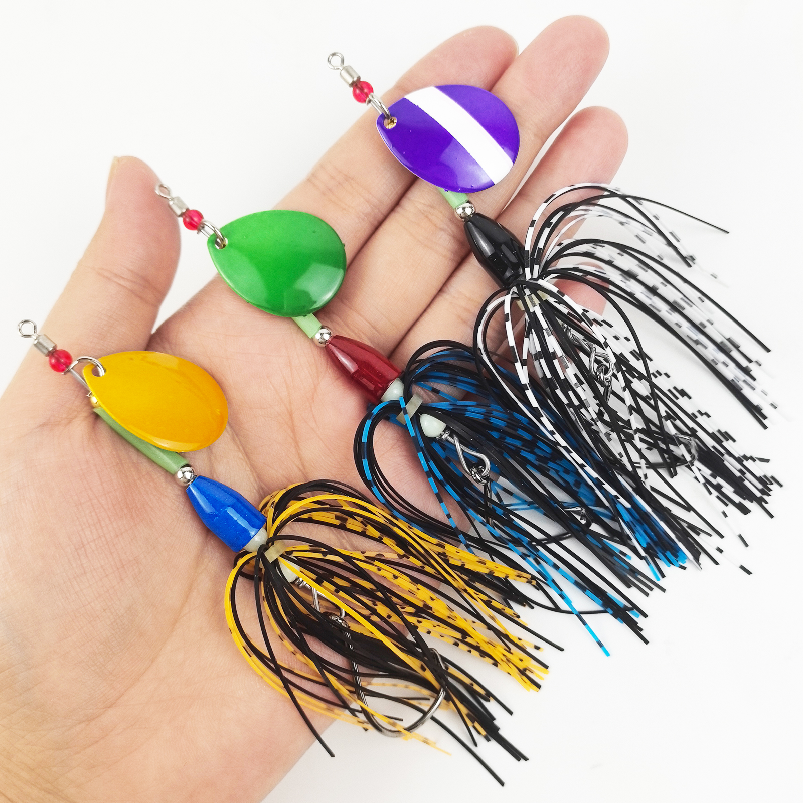 FREE FISHRE 3pcs/Lot Fishing Spinnerbaits,11cm 9g Single Hook Inline Spinners,Sinker Weights Trout Trolling Lures for Bass Pike 