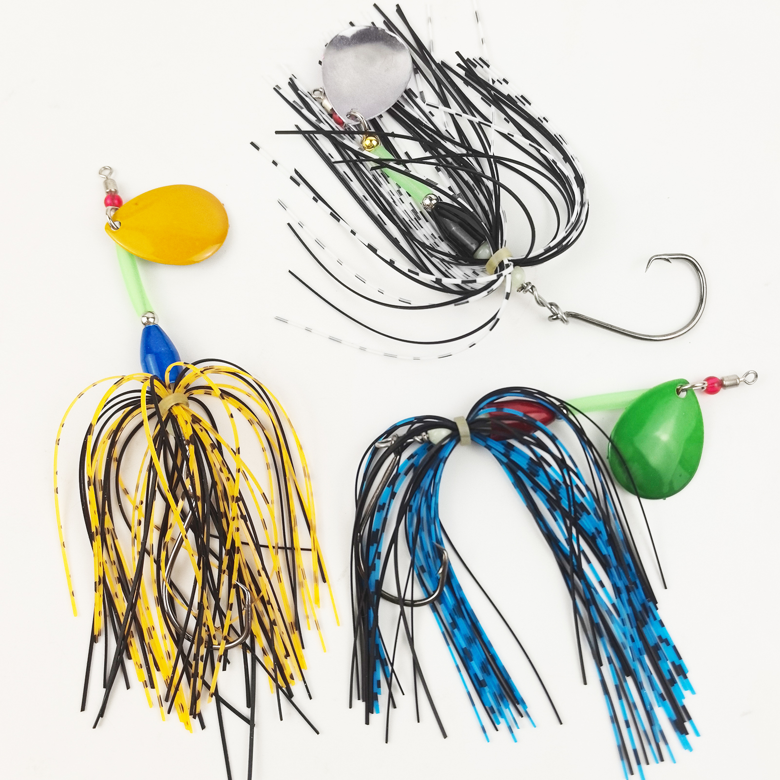 FREE FISHRE 3pcs/Lot Fishing Spinnerbaits,11cm 9g Single Hook Inline Spinners,Sinker Weights Trout Trolling Lures for Bass Pike 