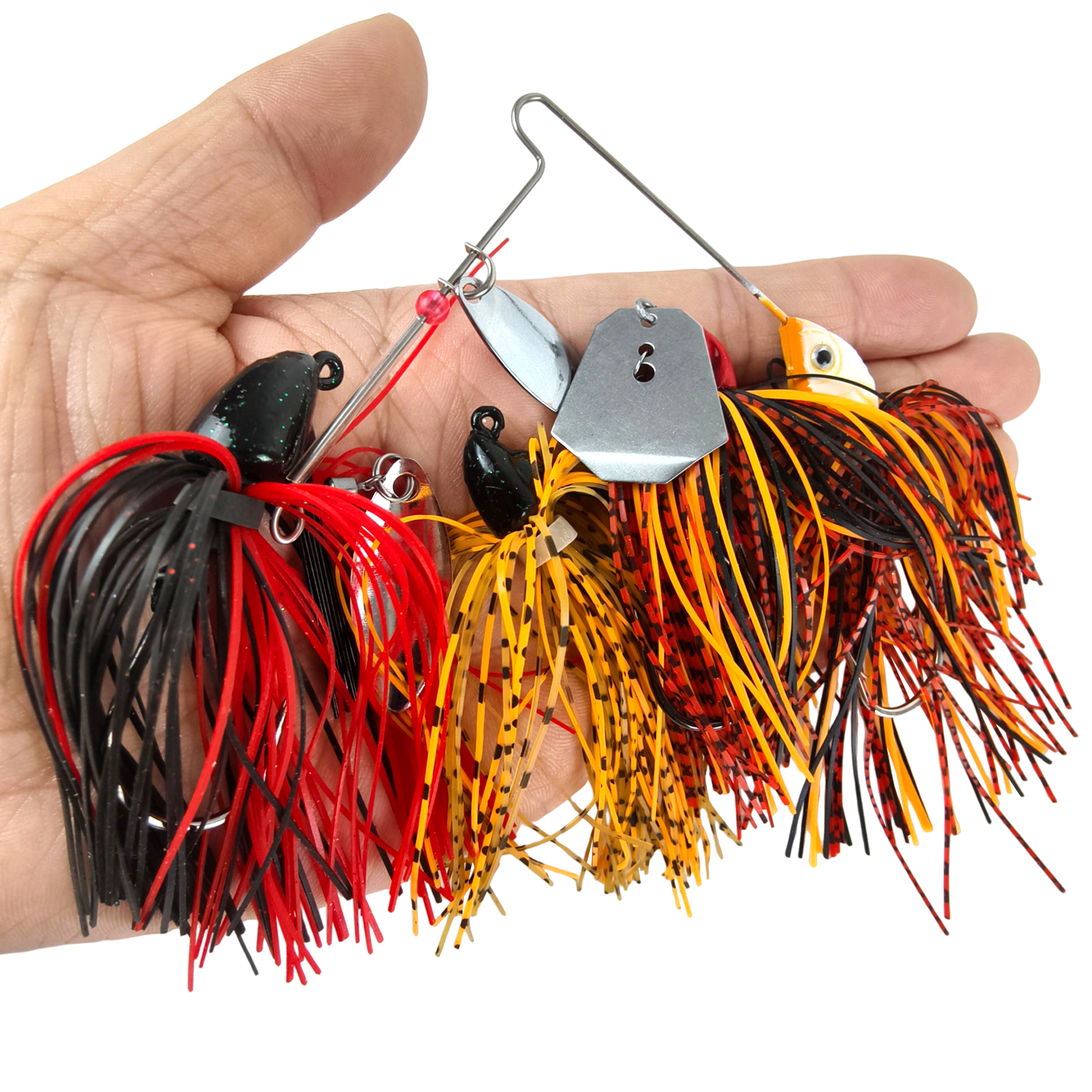 FREE FISHER Reds for Spring,Fishing Quality Lures Kit,22pcs/Box Crankbaits Soft Worm,Blade Spinnerbaits,Frogs Jig Head Buzz Bait 