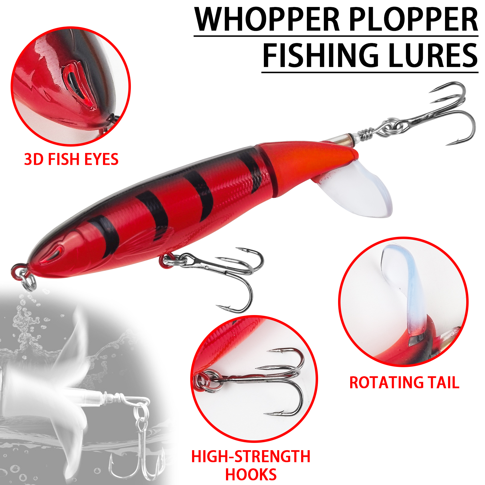 FREE FISHER Reds for Spring,Fishing Quality Lures Kit,22pcs/Box Crankbaits Soft Worm,Blade Spinnerbaits,Frogs Jig Head Buzz Bait 