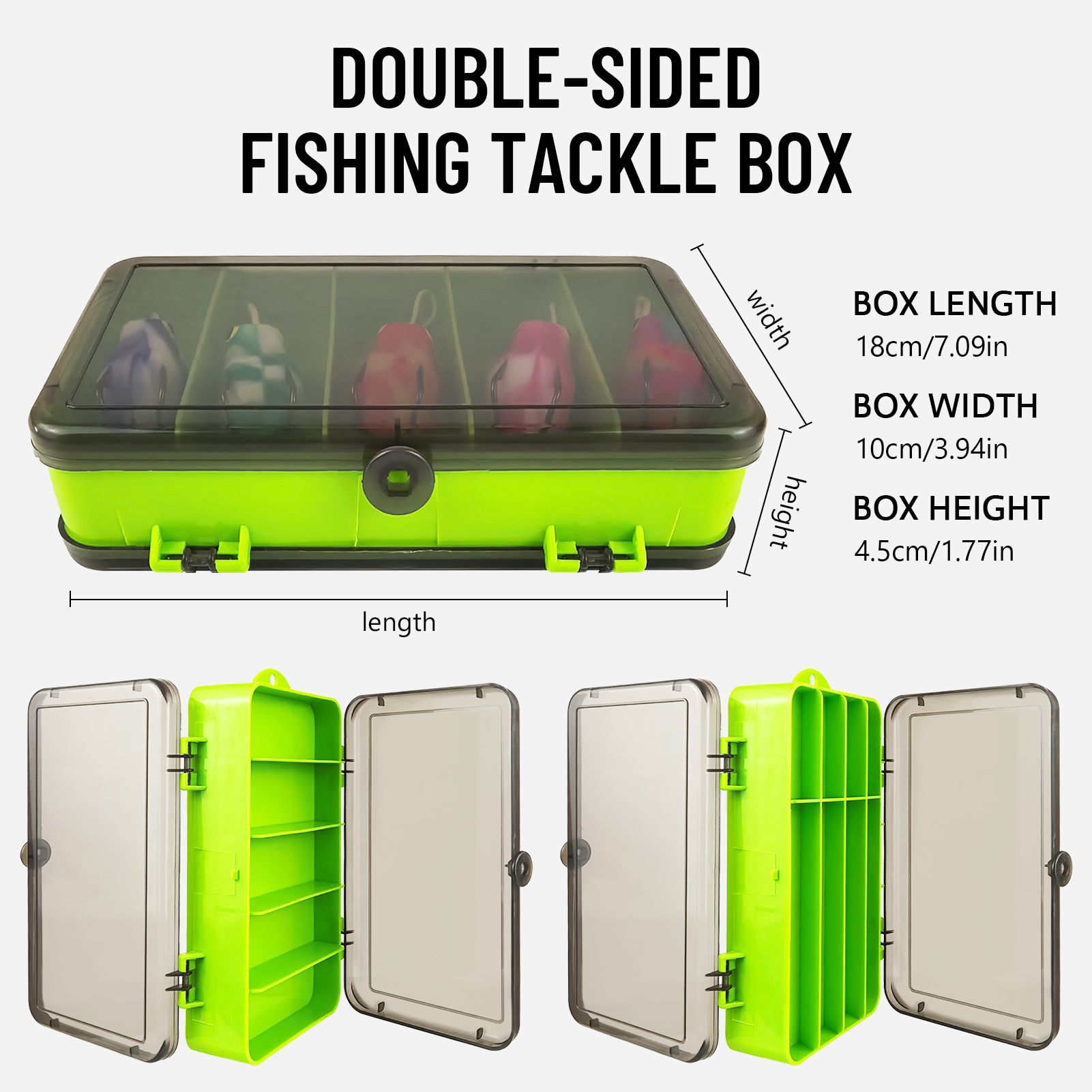 FREE FISHER 20pcs/Lot Thunder Frogs Kit,Topwater Soft Frog Baits Creature Lures,Offset Crankhooks with Fishing Tools Tackle Box