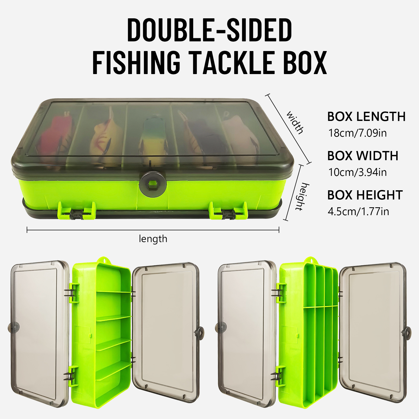 FREE FISHER 20pcs/Lot Thunder Frogs Kit,Topwater Soft Frog Baits Creature Lures,Offset Crankhooks with Fishing Tools Tackle Box