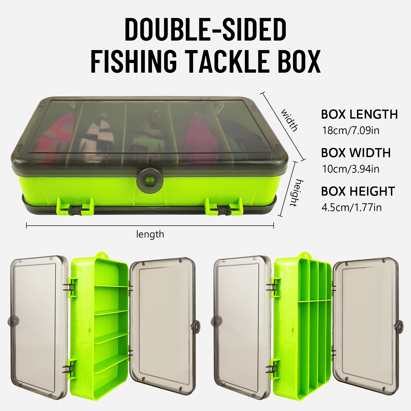 FREE FISHER 20pcs/Lot Thunder Frogs Kit,Topwater Soft Frog Baits Creature Lures,Offset Crankhooks with Fishing Tools Tackle Box