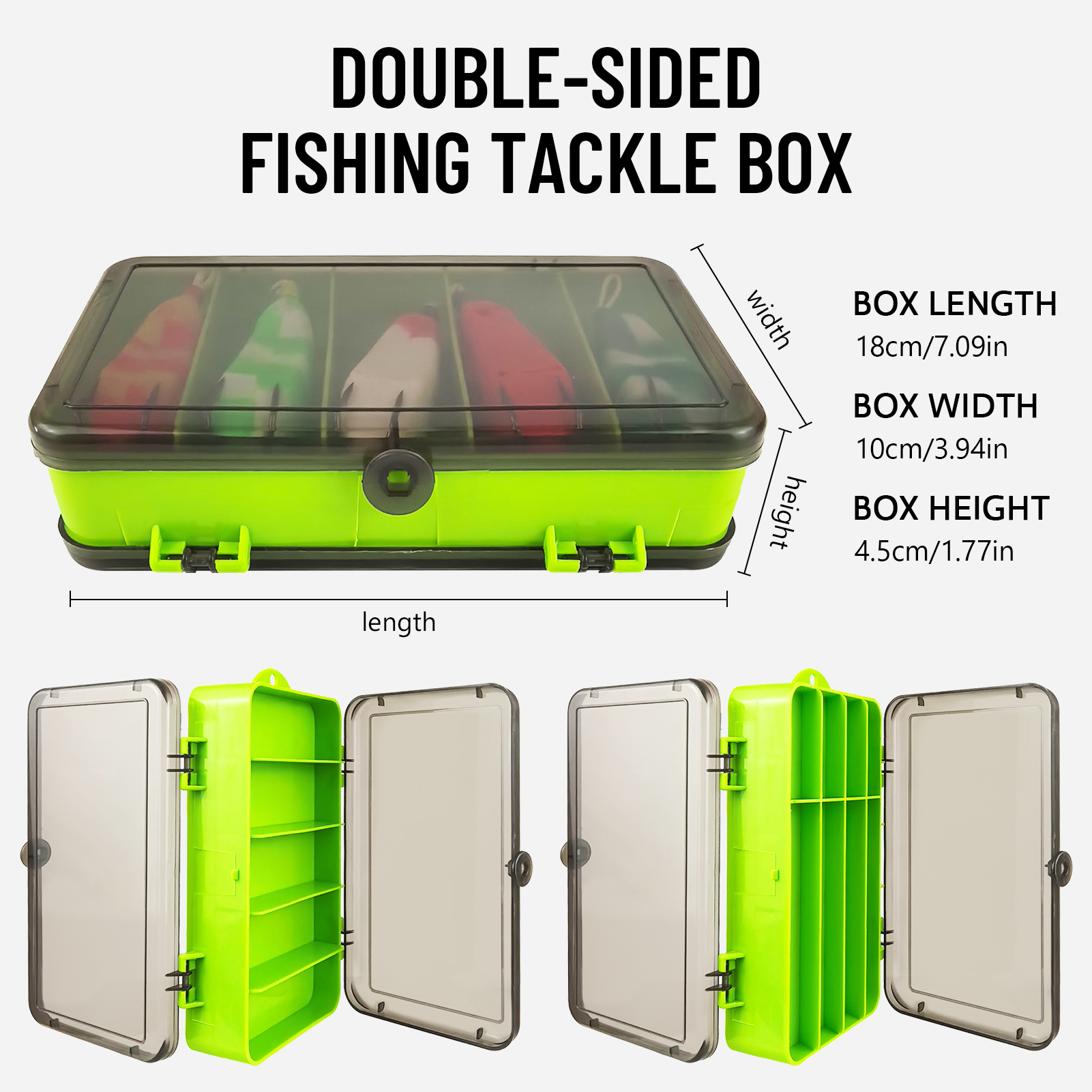 FREE FISHER 20pcs/Lot Thunder Frogs Kit,Topwater Soft Frog Baits Creature Lures,Offset Crankhooks with Fishing Tools Tackle Box