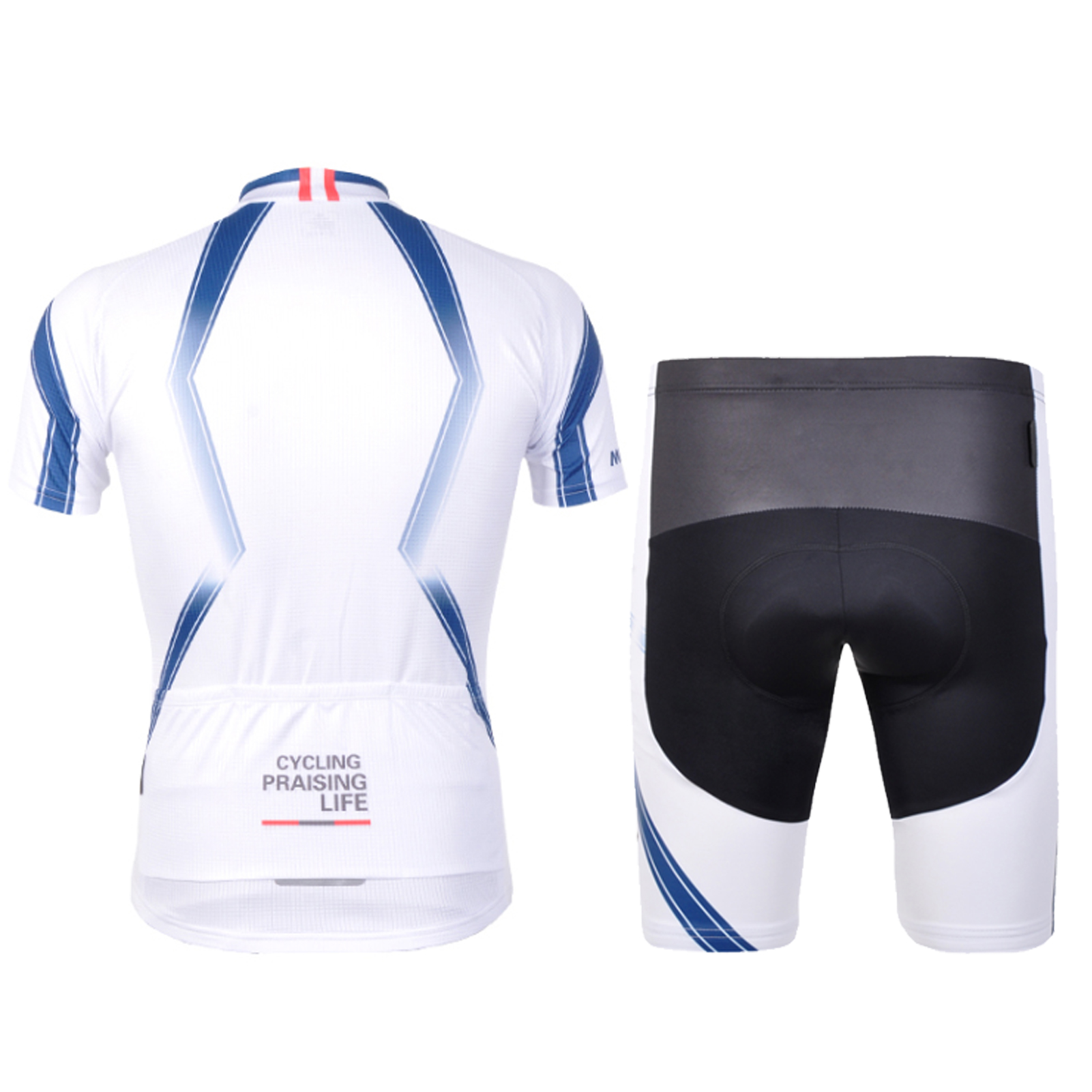 FREE FISHER Short Sleeve Mens Cycling Jersey Set Quick-Dry Breathable Bicycle Riding Wear for MTB Roading Biking 3D Silicone Cushion Shorts