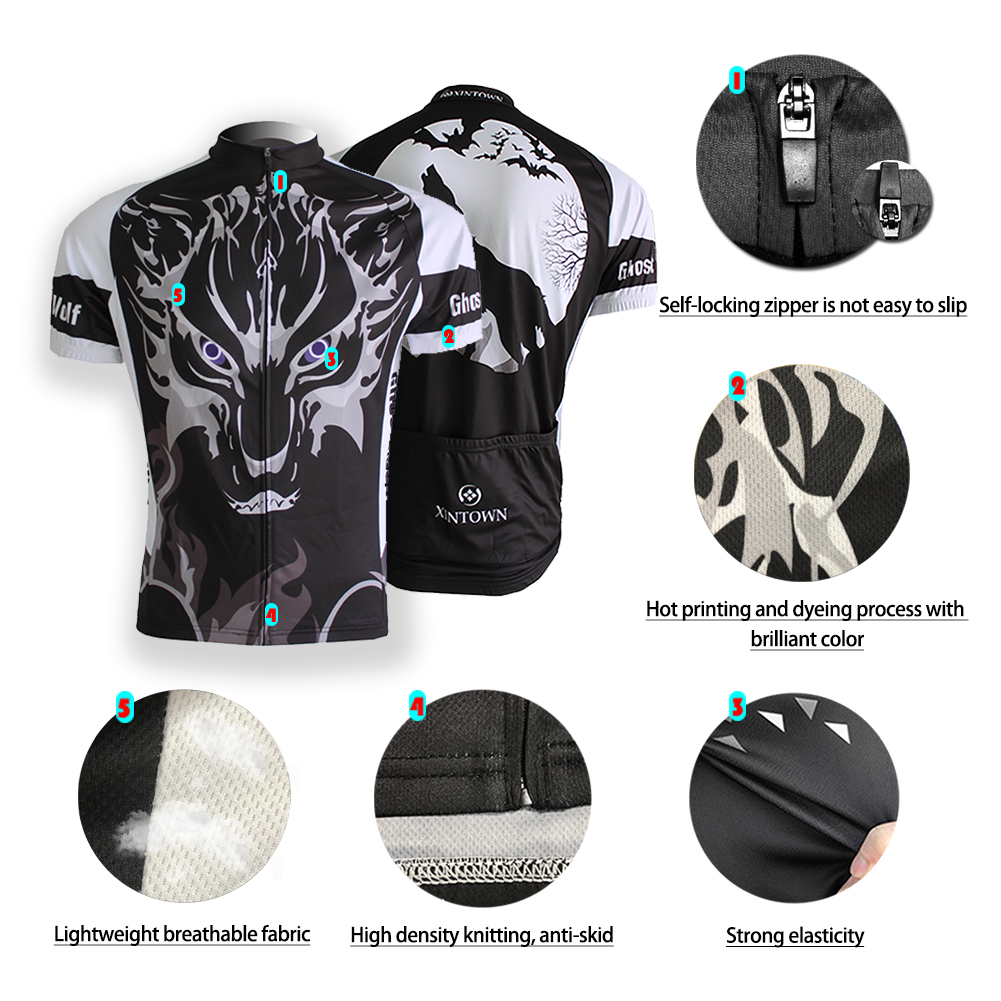 FREE FISHER Mens Biking Wear Short Sleeve MTB Road Cycling Jersey Set Quick-Dry Breathable Bicycle Cloyhing with 3D Silicone Cushion Shorts