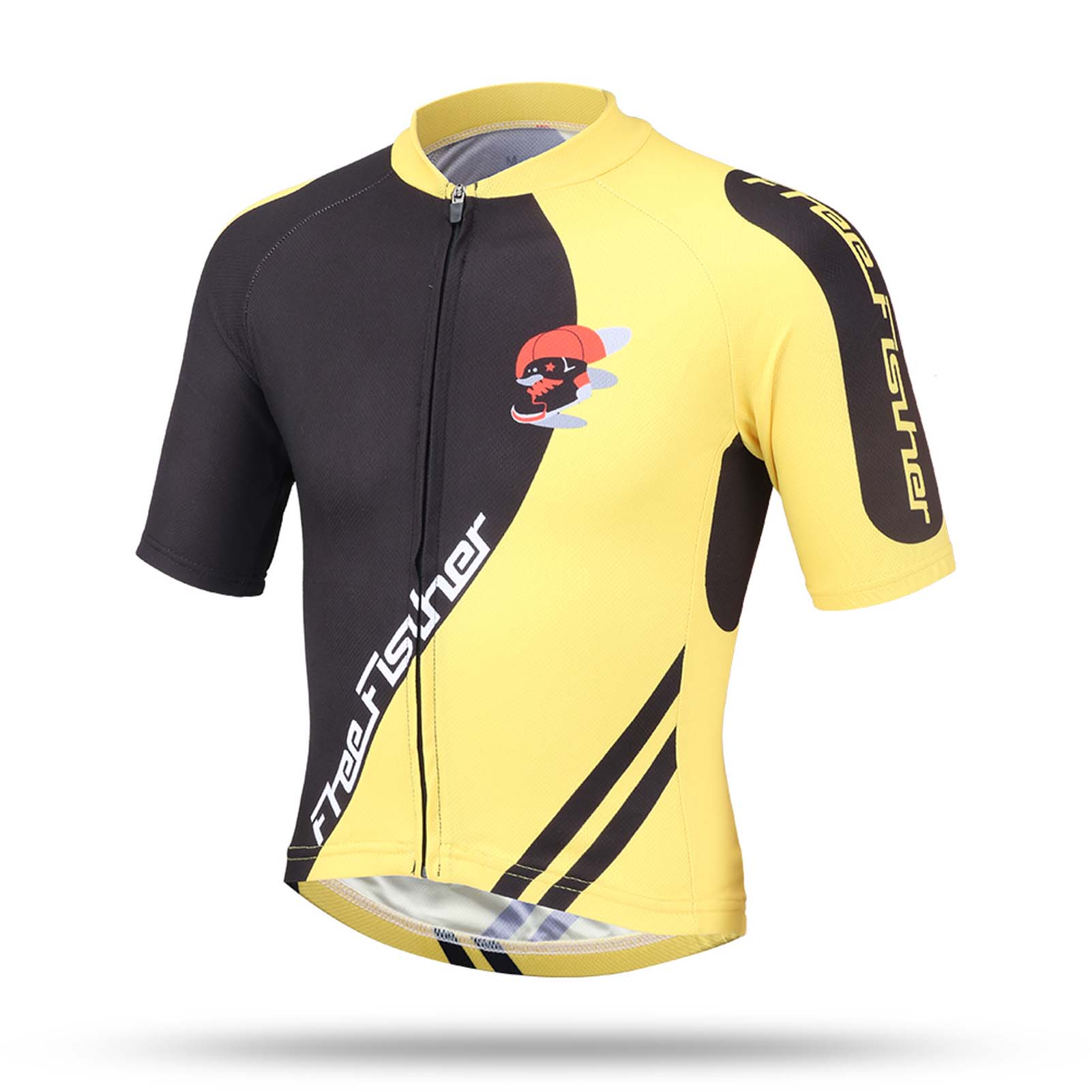 FREE FISHER Boys Bike Wear Short Sleeve Quick-dry Tops with 3D Padded Shorts Breathable Children's Cycling Jersey Kids Bicycle Set