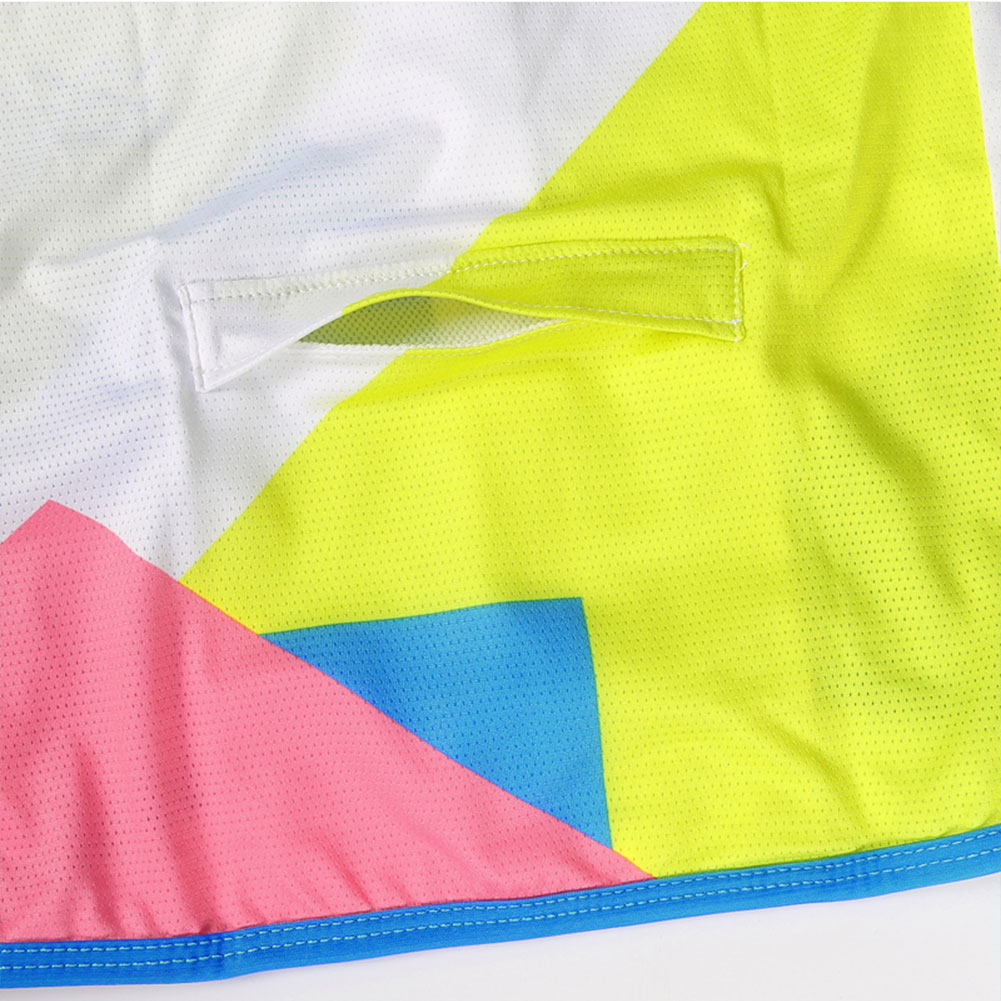 FREE FISHER Geometric Patterns Children's Cycling Suits Short Sleeve Quick-day Bicycle Jersey with Gel Pad Shorts MTB Road Riding Bike Wear