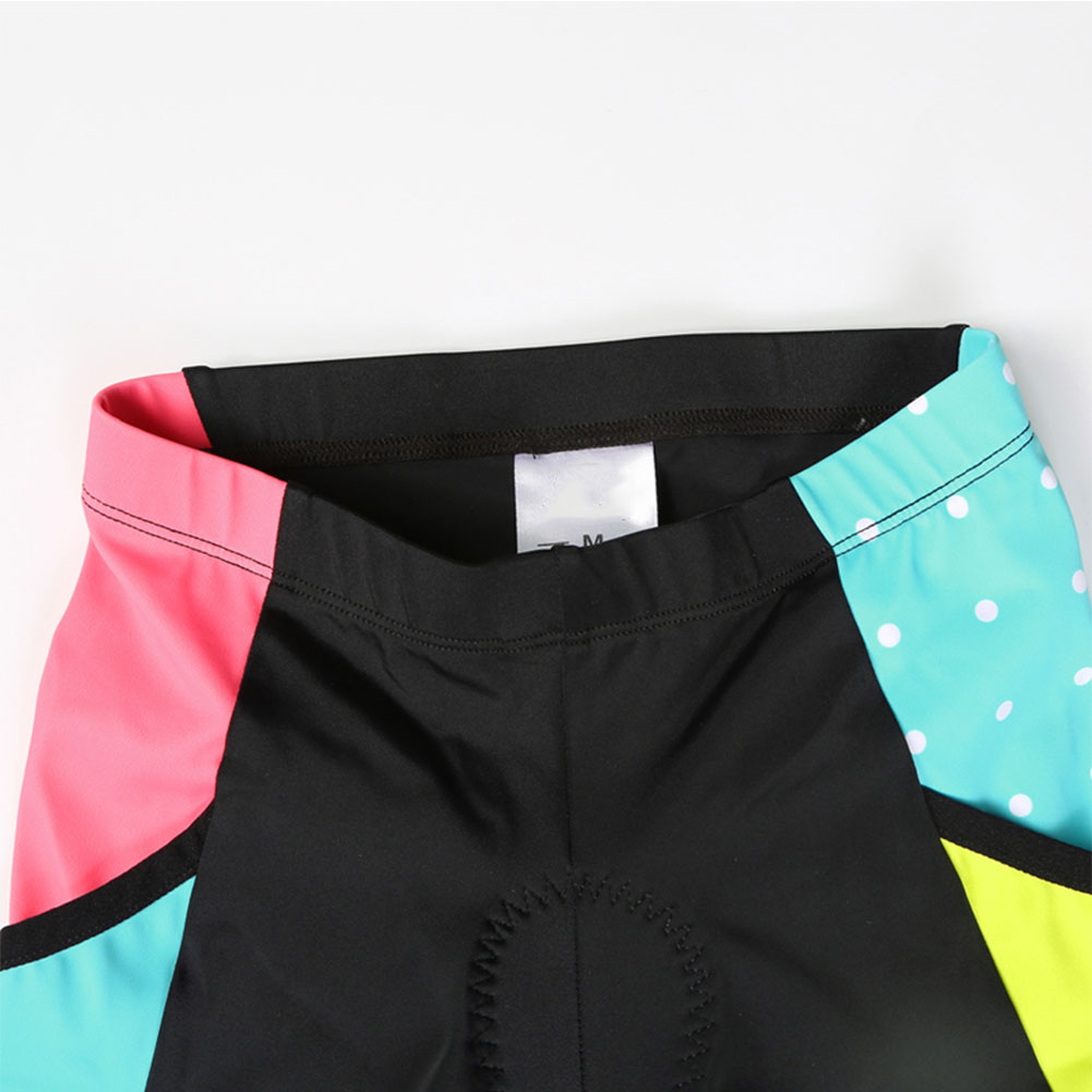 FREE FISHER Geometric Patterns Children's Cycling Suits Short Sleeve Quick-day Bicycle Jersey with Gel Pad Shorts MTB Road Riding Bike Wear