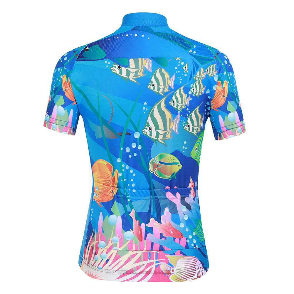 FREE FISHER Cartoon Children's Cycling Jersey Suit Short Sleeve Quick-day Bicycle Tops with Gel Pad Shorts MTB Road Riding Bike Wear