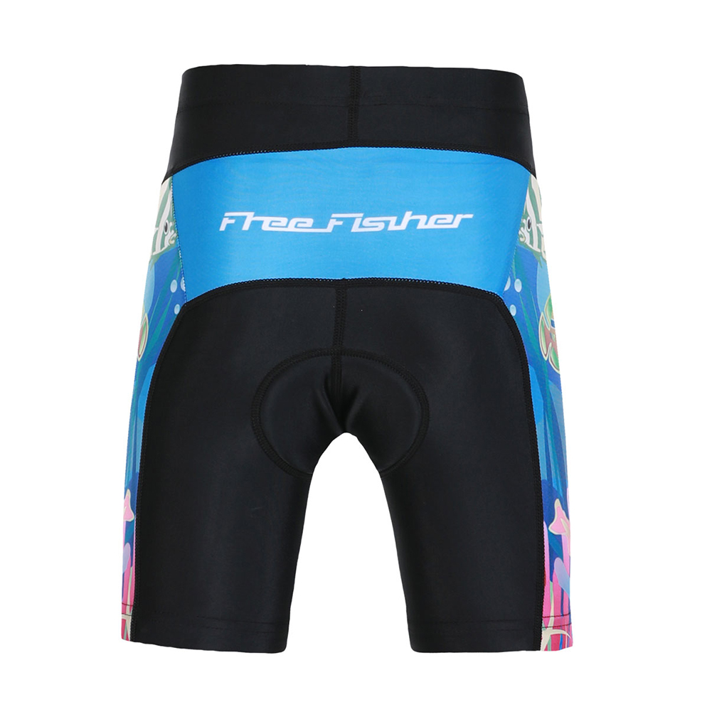 FREE FISHER Cartoon Children's Cycling Jersey Suit Short Sleeve Quick-day Bicycle Tops with Gel Pad Shorts MTB Road Riding Bike Wear