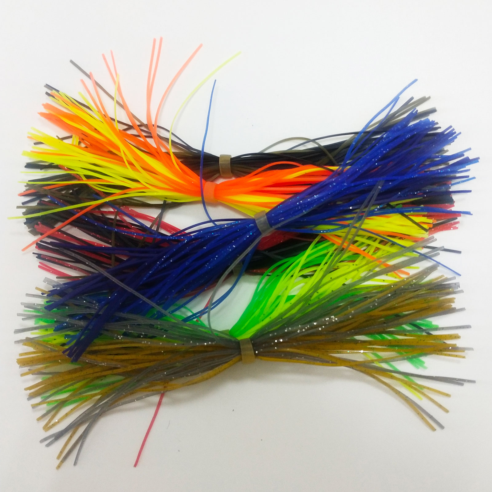 FREE FISHER 6 Bundles/Set Silicone Fishing Line Skirts for Spinnerbait Buzzbait Frogs 13cm Rubber Wires for DIY Lures/Baits Assorted Colors