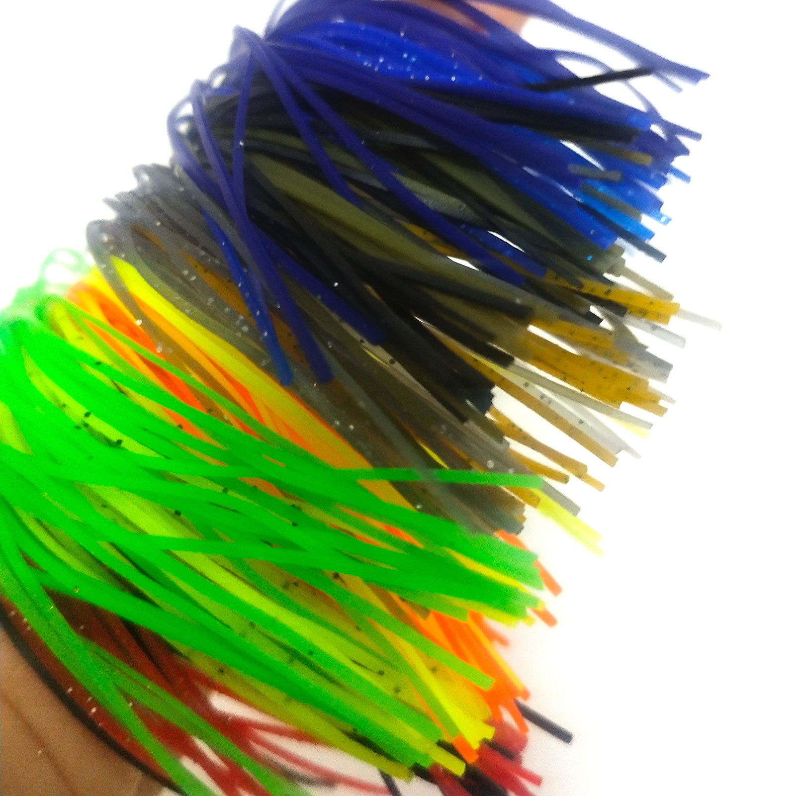 FREE FISHER 6 Bundles/Set Silicone Fishing Line Skirts for Spinnerbait Buzzbait Frogs 13cm Rubber Wires for DIY Lures/Baits Assorted Colors