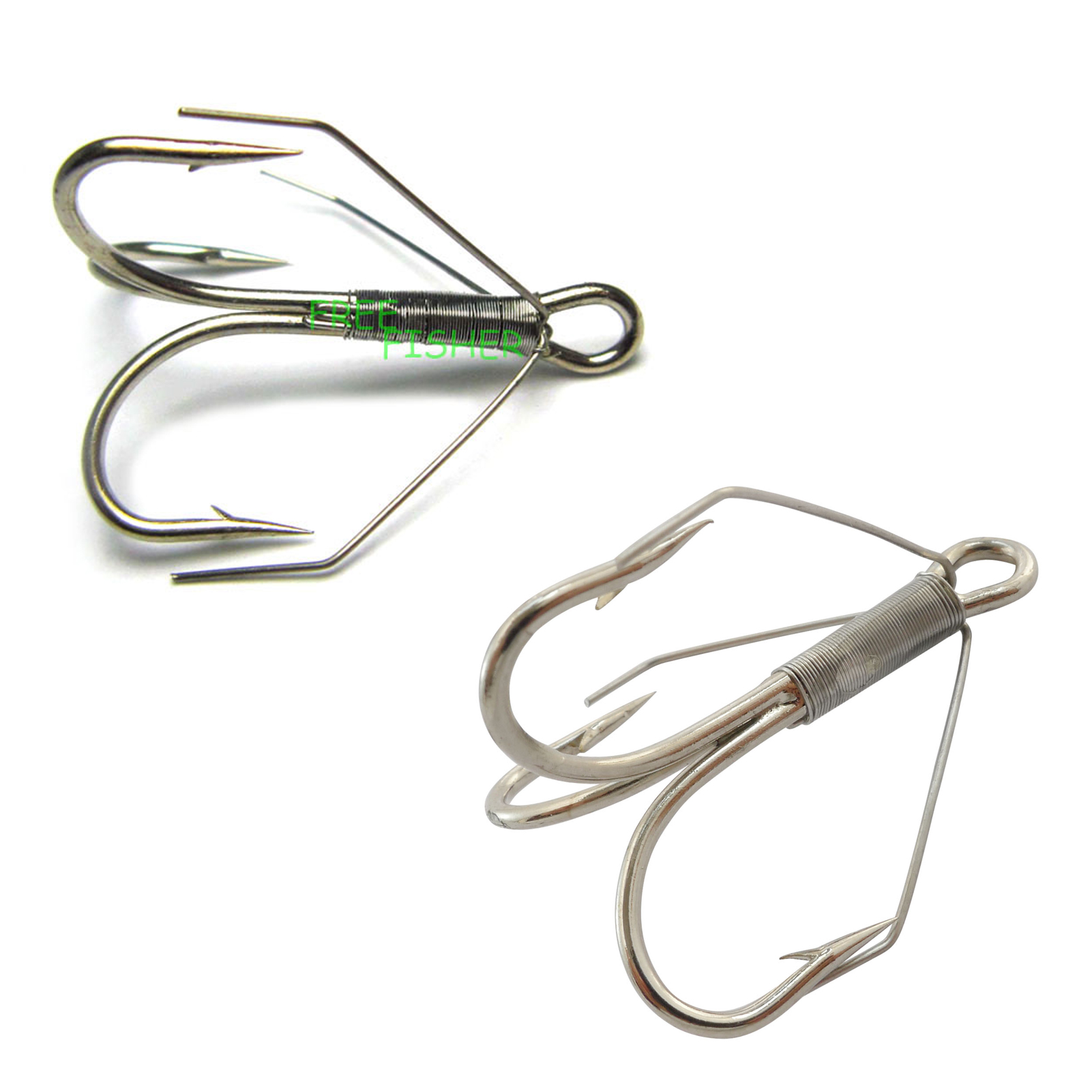 FREE FISHER 31pcs Carp Fishing Tackle Kit Weedless Treble Hooks 2-4g Wood Floats 3-Arm Steel Wire Double Fishhook Trolling Positioning Pin