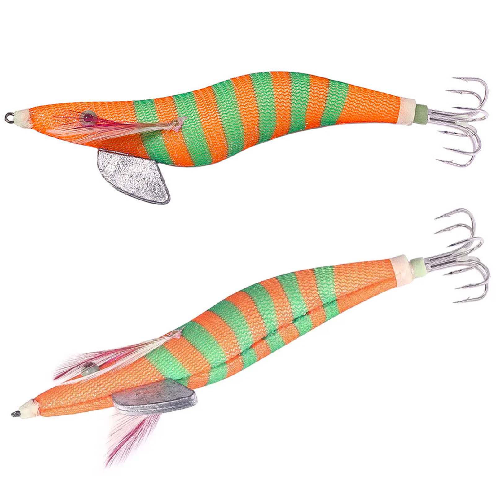 FREE FISHER Luminous Squid Jigs 22pcs/Lot 15cm 28g Artificial Fishing Lure Squid Hook Jigging Baits Octopus Cuttlefish Sea Fishing Saltwater