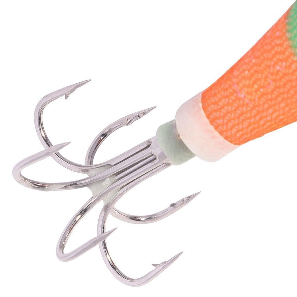 FREE FISHER Luminous Squid Jigs 22pcs/Lot 15cm 28g Artificial Fishing Lure Squid Hook Jigging Baits Octopus Cuttlefish Sea Fishing Saltwater
