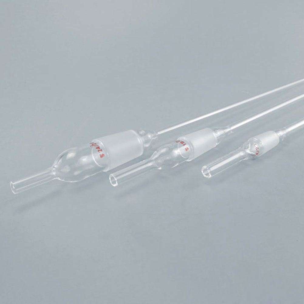 ADAMAS BETA Trachea 300mm High Borosilicate Glass Gas Inlet Adapter 14# 19# 24# Standard Ground Lab Joint Air Conduction Tube