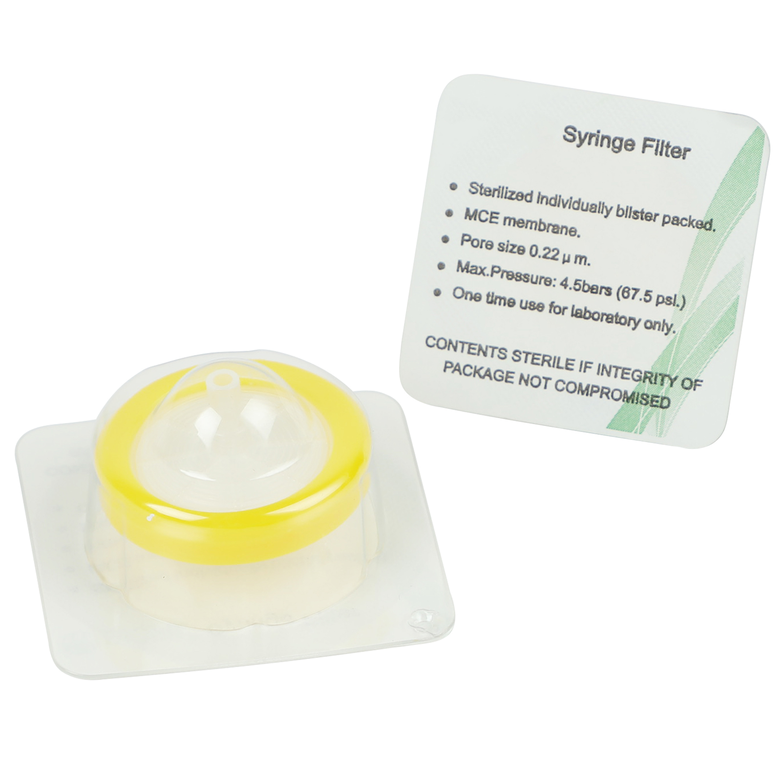 ADAMAS-BETA 15-100pcs PP Sterilized Needle Filter 0.22um 0.45um MCE Disposable Individual Package Syringe Filter Lab Experiment Accessories