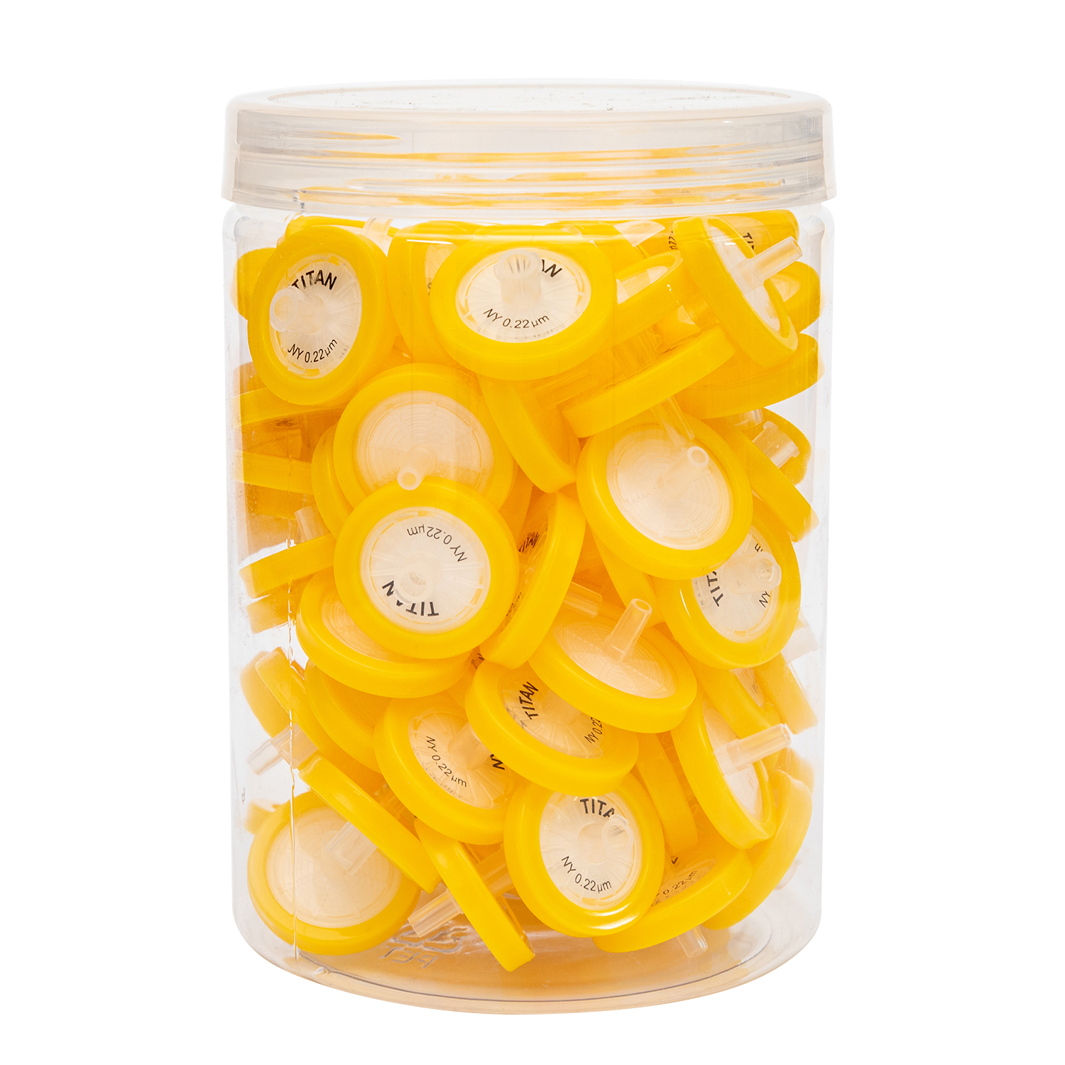 ADAMAS-BETA Syringe Filters Nylon Membrane 25mm Diameter 0.22μm Pore Size Box of 100 Needle Filtration Lab Suppliers