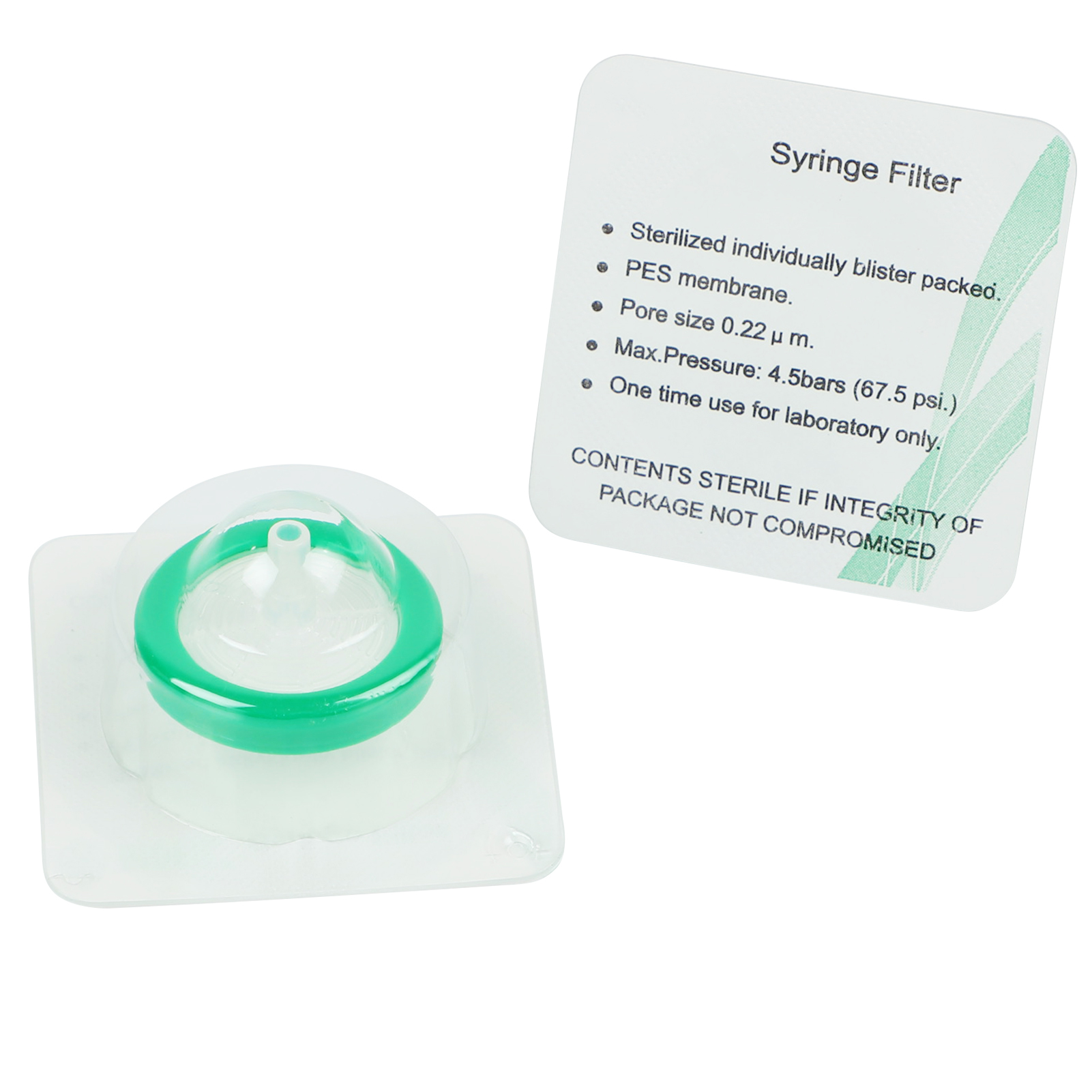 ADAMAS-BETA 15-100pcs PP Sterilized Needle Filter 0.22um 0.45um MCE Disposable Individual Package Syringe Filter Lab Experiment Accessories