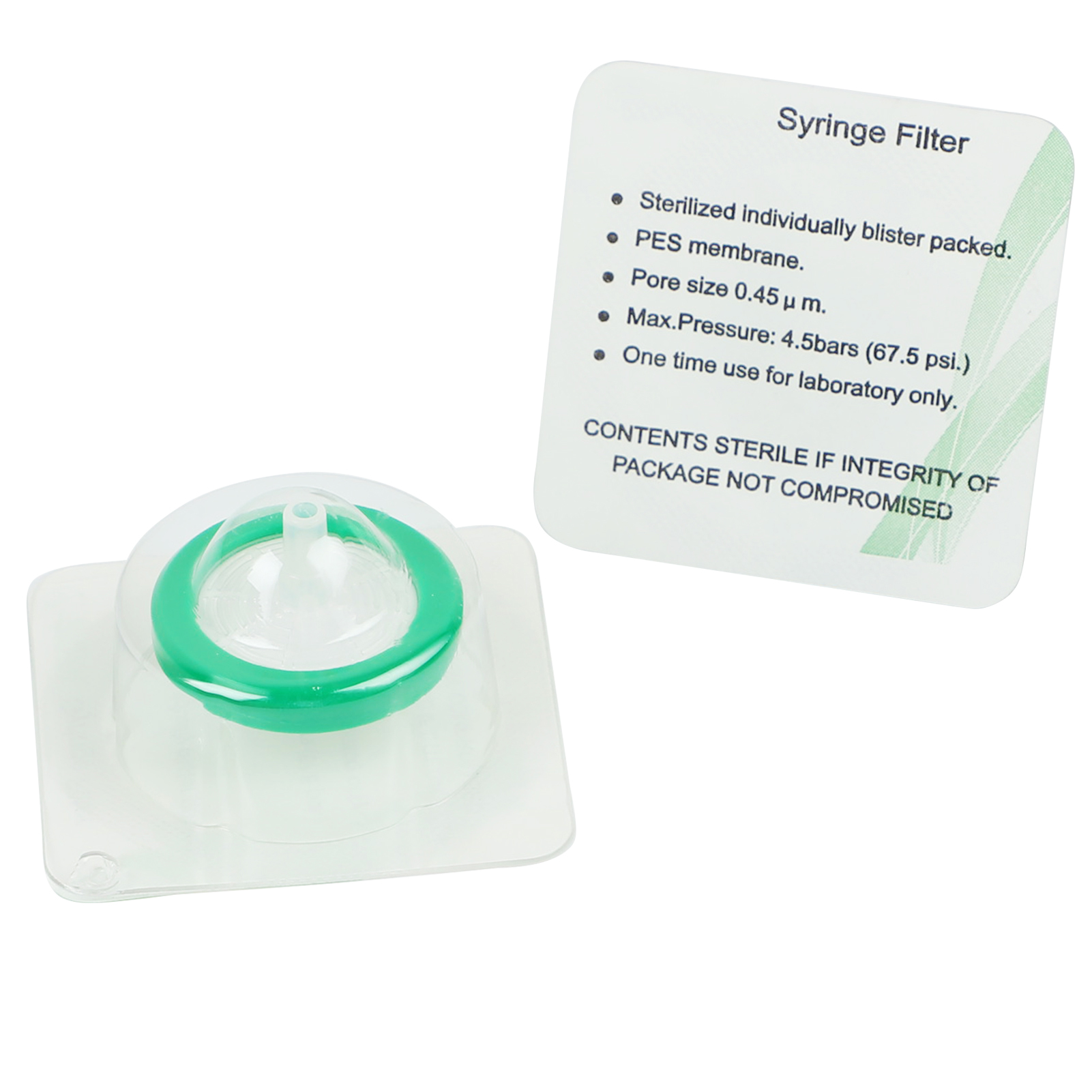 ADAMAS-BETA 15-100pcs PP Sterilized Needle Filter 0.22um 0.45um MCE Disposable Individual Package Syringe Filter Lab Experiment Accessories