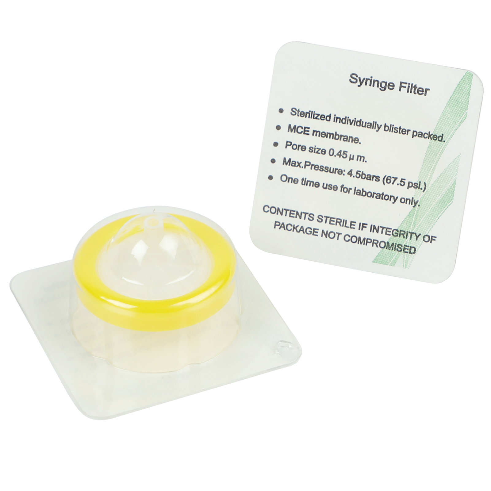 ADAMAS-BETA 15-100pcs PP Sterilized Needle Filter 0.22um 0.45um MCE Disposable Individual Package Syringe Filter Lab Experiment Accessories