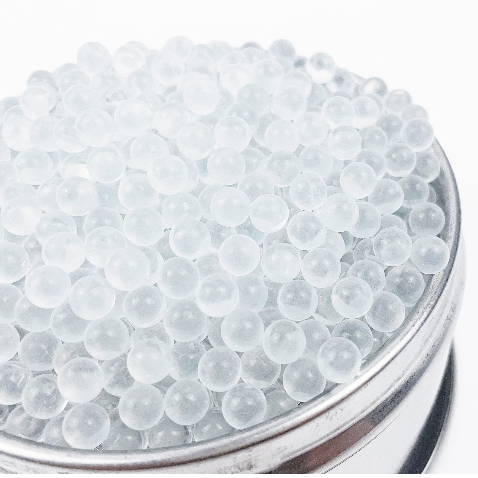 Wholesale Solid Round Clear Glass Boiling Stones Beads, 3mm Diameter, Approx 1000 Beads
