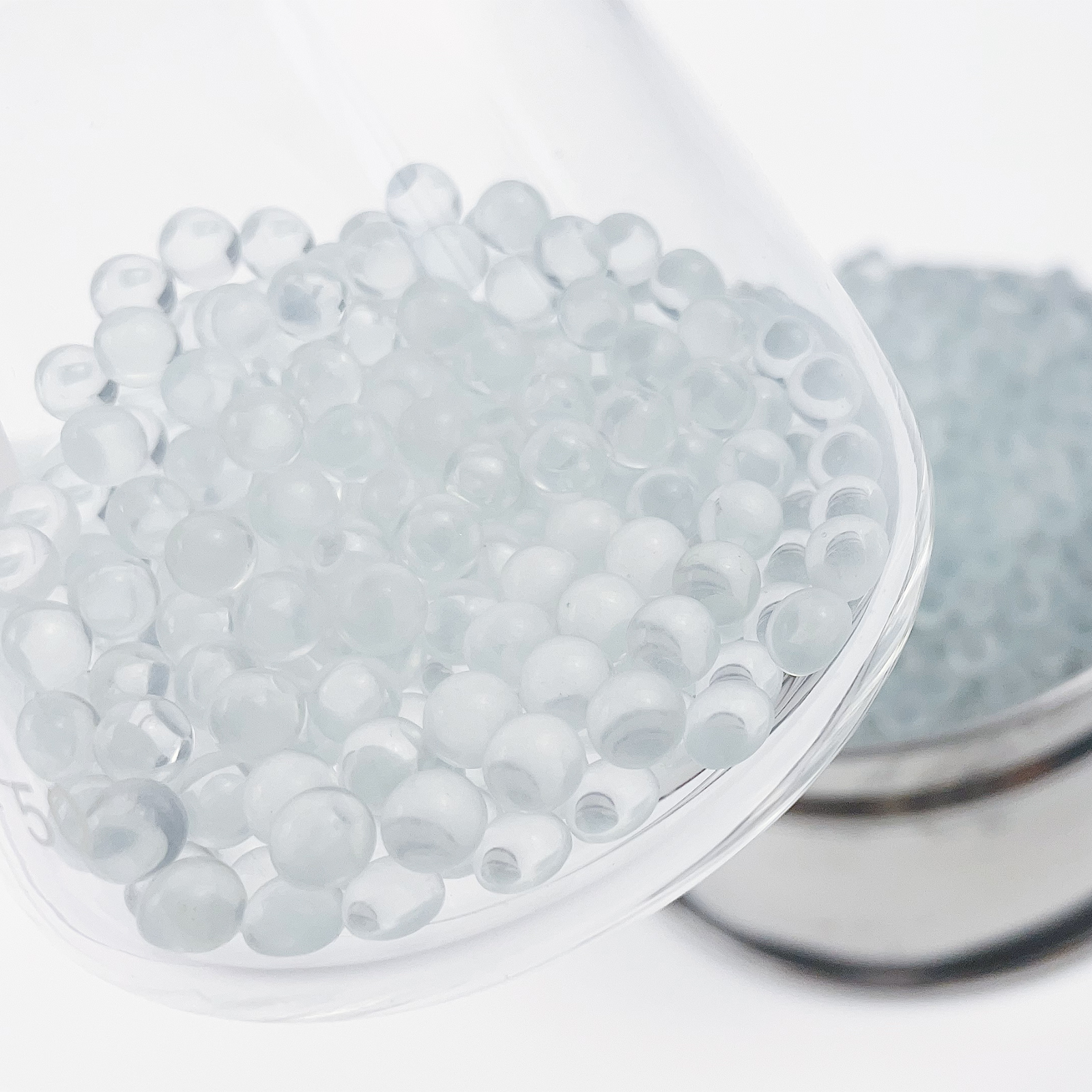 Wholesale Solid Round Clear Glass Boiling Stones Beads, 3mm Diameter, Approx 1000 Beads