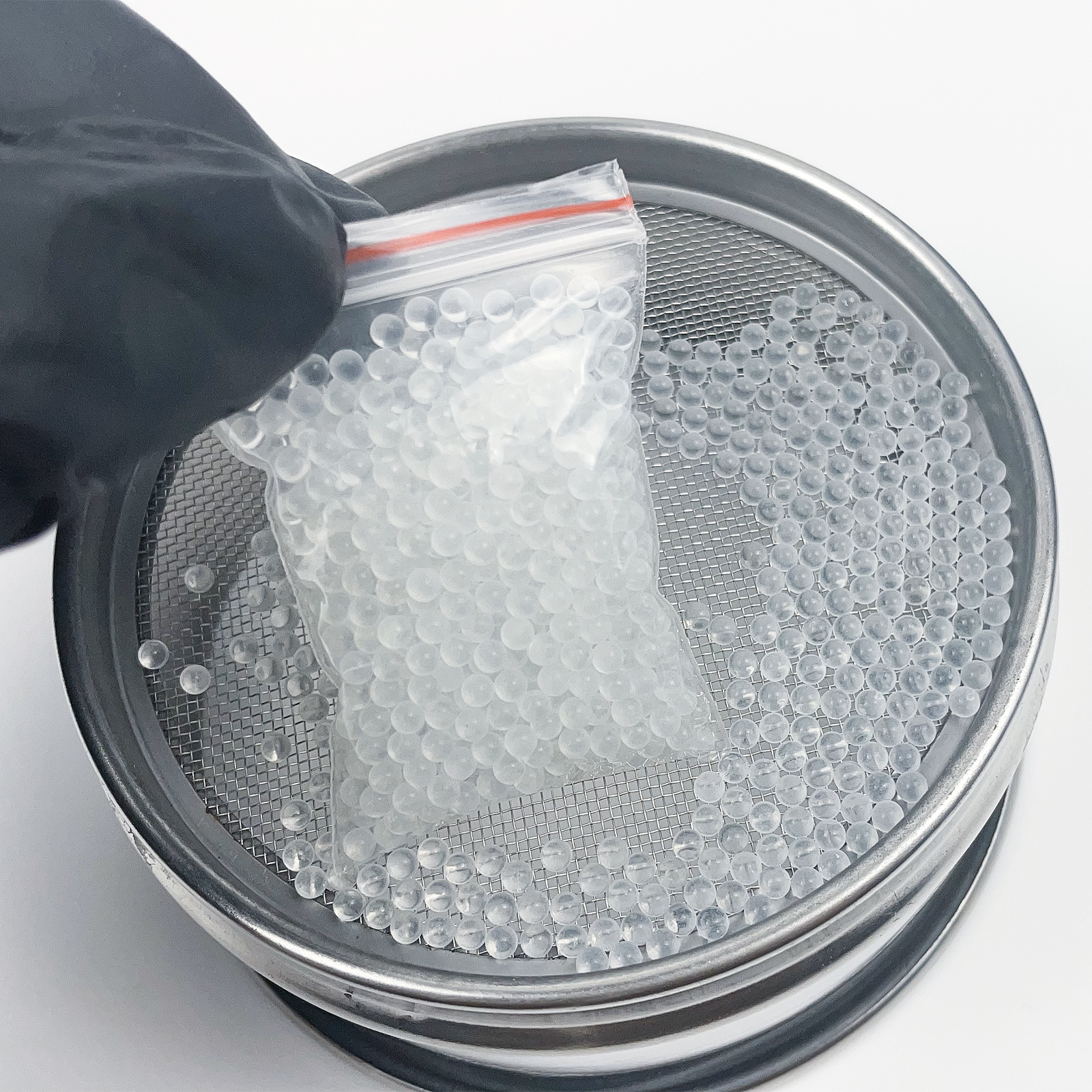 Wholesale Solid Round Clear Glass Boiling Stones Beads, 6mm Diameter, Approx 1000 Beads