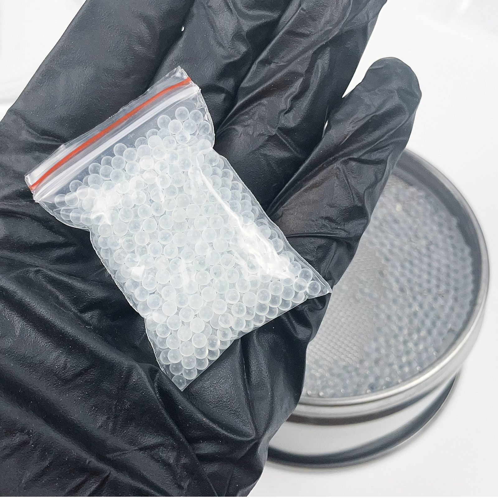 Wholesale Solid Round Clear Glass Boiling Stones Beads, 6mm Diameter, Approx 1000 Beads