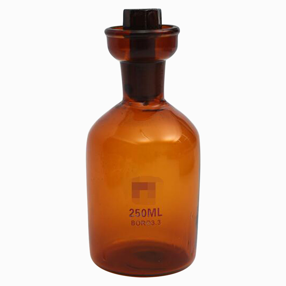 ADAMAS-BETA Dissolved Oxygen Bottle 250ml Laboratory Sewage Bottle Grinding Mouth Borosilicate Glass BOD Bottles Pennyhead Stopper