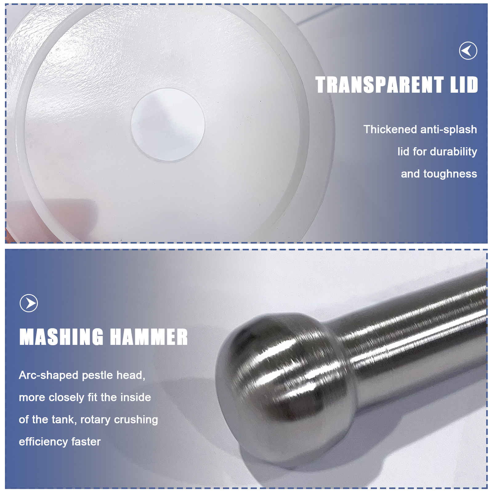 ADAMAS-BETA Lab 304 Stainless Steel Mortar Pestle Set 85mm 98mm with Grinding Rod Holed Dustproof Cover for Laboratory Tamping/Grinding